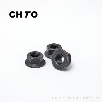 DIN 6923 Gred 12 Black Oxide Finish Hexagon Flange Nuts